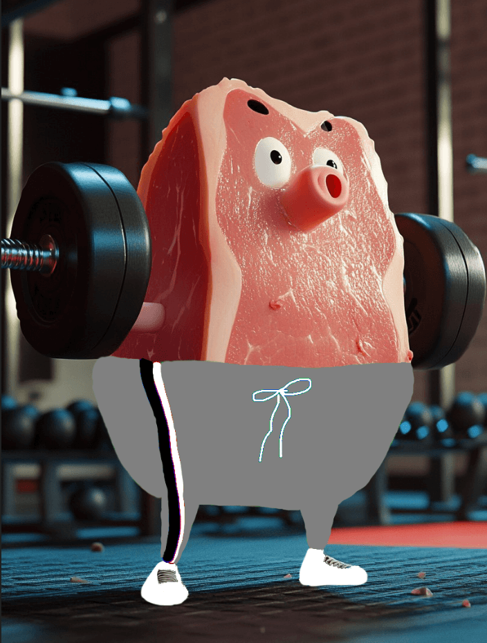 Muscle Meat Grey Sweats